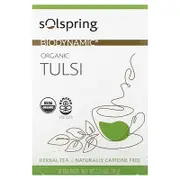 Dr. Mercola, Solspring®, Biodynamic®, Organic Tulsi Herbal Tea, Caffeine Free, 18 Tea Bags, 1.27 oz (36 g)
