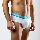 White Men's Handcrafted Comfort Briefs Ultra Soft Organic Cotton Stretch