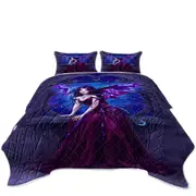 Fantasy Art Andromeda the Purple Dragon Fairy Coverlet