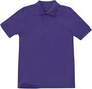 [Classroom Uniforms] Classroom Kids' Toddler Preschool Unisex Short Sleeve Pique Polo, Dark Purple, 2T