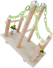 Abaodam 1Set Bird Climbing Ladder Parrot Training Stand for Cockatiel Lovebirds Durable Wooden Bird Playground for Chewing Exploring Pet Play Stand