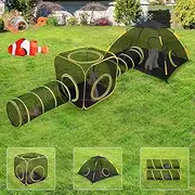 Outdoor Cat Enclosures for Indoor Cats, Outdoor Cat Tent with Tunnel for Multiple Cats, Cat Playpen for Pet Kitty Rabbits Ferrets Puppy and Other Small Animals, (Styles 8)