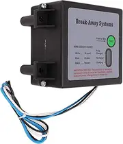 KOSDFOGE Trailer Brakes Breakaway Kit, with Switch 12V LED Test Break Away System Universal Waterproof Trailer Brake Controller Kit for Vehicle