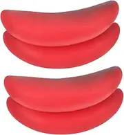 SUPVOX 2 Sets Funny Red Lip Mouth Props of Tricky Sausage Mouth Accessories for April Fool's Day and Masquerade Events for Parties Cosplay and Humorous Pranks