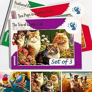 QUOKKA 35 Piece Puzzles for Adults - 3 Set Dementia Puzzles for Elderly - Large Piece Activities Products for Seniors - Alzheimers Jigsaw Puzzle Games for Adults - Dogs in The Field