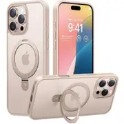 Torras iPhone 16 Pro Max (6.9") Ostand Case - Ivory Gold MagSafe Compatible - Horizontal / Vertical & Felexible Ostand [X00RP118B060]