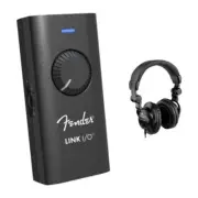 Fender Link I/O Portable USB-C Audio Interface w/ Polsen HPC-A30 Headphones Kit