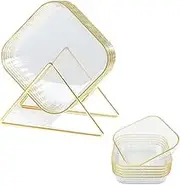 6 Pieces Appetizer Plates,Cake Serving Plates,Salad Plates with Stand,Luxury Dessert Dishes,Candy Nut Plates for Salad, Snack, Fruit,Sushi