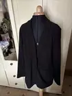 M&S Marks & Spencer Black Stretch Single Breasted Tailored Blazer Size 16 NEW