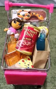 Mini Shopping Cart Filled Basket Metal Handcart Brands + More *Actual Photo* (8)
