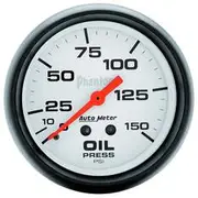 Autometer Phantom Oil Pressure Gauge Mechanical - 6 Feet, 0 - 150 PSI, 2 5/8 Inch, AU5823