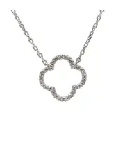 Silver 0.05 ct. tw. Diamond Necklace