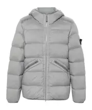 seamless hooded puffer jacket XL,M green gray