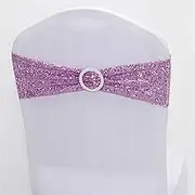 Chair Sashes,Reception Décor, 10Pcs Chair Sashes Elegant Sequins Polyester Elastic Bow-Shaped Chair Ribbons Wedding Red (Color : Purple)