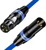XLR Cable, tunghey Microphone Cable XLR Male to Female Heavy Duty Balanced Microphone Cord Compatible with Preamps/Speaker Systems and More (1m)