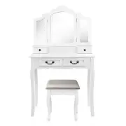 Artiss Dressing Table With Mirror - White maple wood,mdf Dressing Tables