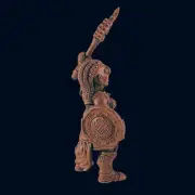 Female Dwarven Berserker - Bolts and Brimstone - Minis - EC3D - Steampunk - SciF
