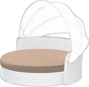 Outdoor Daybed Cushion Cover, 78" Replacement Round Bed Cushion Cover,Outdoor Waterproof and Fade-Resistant Sun Bed Outdoor Cushion Cover - Patio Round Daybed Cushion Cover, Cover ONLY