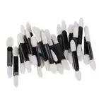 Lots 50 Oval Cosmetic Eyeshadow Powder Brush Applicator w/ Plastic Handle