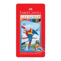 在飛比找momo購物網優惠-【Faber-Castell】德國輝柏 12色鐵盒水性色鉛筆