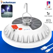 LED Solar Flying Saucer Light Bulb USB Rechargeable Emergency Light Camping Lamp