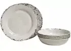 Tommy Bahama White Crackled Melamine Dinner Plates and Bowls Set of 8