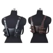 Medieval Double Sword Back Sheath Holder Scabbard Warrior Shoulder Strap.