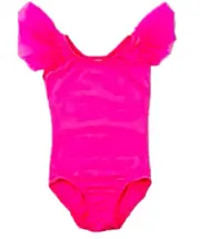 Girls Bodysuit or Leotard Flutter Sleeve Clothing Top - Size 8