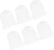 Abaodam 6pcs Square Plant Nursery Pots Dome Transparent Cloche for Seedling Growth for Gardening Nurturing Environment for Multiple Plants