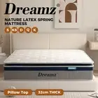 DreamZ Queen King Single Double Mattress Latex Foam Pillow Top Spring Pocket
