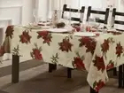 VILLEROY BOCH FESTIVE POINSETTIA CHRISTMAS GOLD TABLECLOTH RECTANGLE 60"X 84"