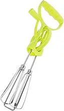 UKCOCO 2pcs Hand Crank Egg Mixer Manual Kitchen Whisk for Eggs Sauces Lightweight Stainless Steel Beater Easy to Use Kitchen Tool Non Electric Mixing Supply