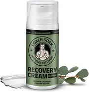 Coach Soak Magnesium Cream with MSM in Pump Bottle - Natural Recovery Cream with Magnesium Chloride & Eucalyptus - Fast Absorbing - Fast Recovery. 100ml (Eucalyptus)