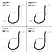 100x Octopus Fishing Hook Hi-Carbon Steel Strengh Baitholder Jig Hook 8/0-1#