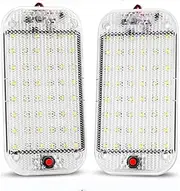 12V/24V LED Interior Light Bar, LED Strip Lights with ON/OFF Switch Surface Mount RV Ceiling Light for Enclosed Trailer Truck RV Car Lorry Camper Boat Caravan Motorhome home cabinet (2 Pack) (48LEDs)…