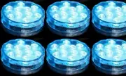 LED Light Puck or Pod Remote Control LED Submersible Lights - 6 pc w/ remotes