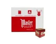Master Billiard/Pool Cue Chalk - Brown - 1 Pack/12 Pieces