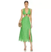 BRAND NEW Alice $469 McCall Yvonne Lace Midi Dress Lime Size US 4 BNWT