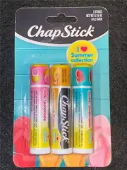 Chapstick I Love Summer 3 Pack SEALED Lemonade Watermelon Peaches & Cream