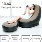 140cm Living Room S Shape Inflatable Sofa Chair Bed Portable Sofa Comfortable