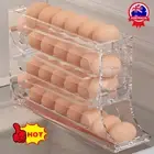 4-Tier Automatic Scrolling Egg Rack Holder Storage Box Container Refrigerator KC