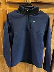 Vineyard Vines Boys' Mountain Sweater Fleece Quarter-Zip Size Medium Navy NWT
