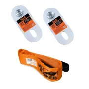 Pair of 30,000 lbs Capacity Heavy-Duty Snatch Blocks with 6’ Recovery/Tree St...