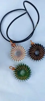 24 Spiral Torus Active Resonance Coil Orgone Torsion Fields Generator Necklace