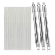 Round Soapstone Holder Set of 15, Markers White Clear