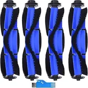 4 Pcs Replacement Roller Brush, for Eufy, RoboVac 11S, RoboVac 11S Max, 15T, 30, 30C, 15C, 12, 25C, 35C, 15C Max, 30C Max, G20, G30, G30 G40, G40 Hybrid, G35 Edge Robot Vacuum Cleaner Accessori