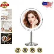 High-Definition 9" Lighted Makeup Mirror with 15X Magnification - Perfect Gift