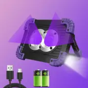 Portable Rechargeable LED Black Light, 395nm UV 30h Battery Powered LED