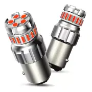 2pcs 1157 LED Bulb Pure Red Tail Stop Brake Turn Signal Light 2057 BAY15D 2400LM (for: Renault)