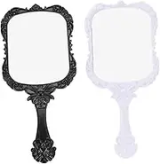 SAFIGLE 2Pcs Portable Dresser Mirror Exquisite Makeup Mirror for Travel High Definition Beauty Mirror with Stylish Design for Vanities and Makeup Tables Durable and Convenient